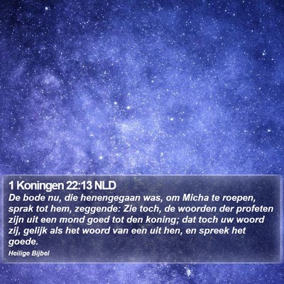 1 Koningen 22:13 NLD Bible Verse Image