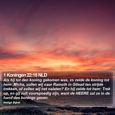1 Koningen 22:15 NLD Bible Verse Image