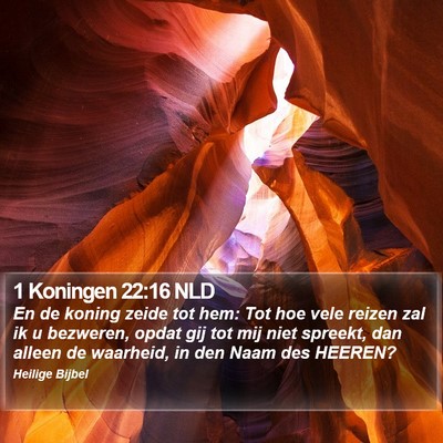 1 Koningen 22:16 NLD Bible Verse Image