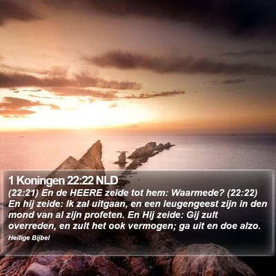 1 Koningen 22:22 NLD Bible Verse Image