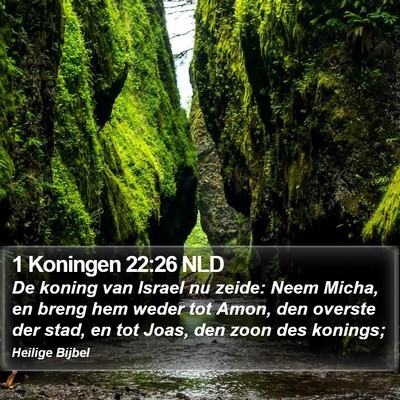 1 Koningen 22:26 NLD Bible Verse Image