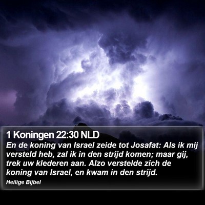 1 Koningen 22:30 NLD Bible Verse Image