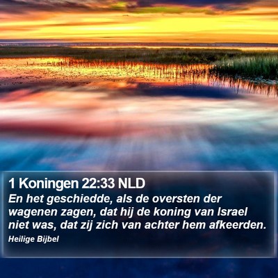 1 Koningen 22:33 NLD Bible Verse Image