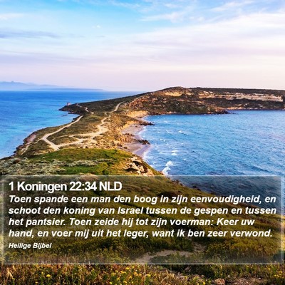 1 Koningen 22:34 NLD Bible Verse Image
