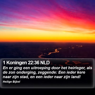 1 Koningen 22:36 NLD Bible Verse Image
