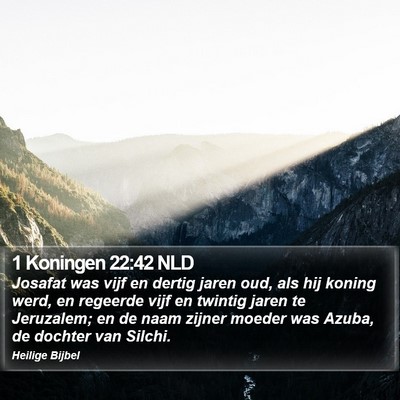 1 Koningen 22:42 NLD Bible Verse Image
