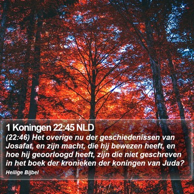 1 Koningen 22:45 NLD Bible Verse Image