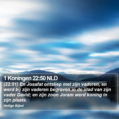 1 Koningen 22:50 NLD Bible Verse Image