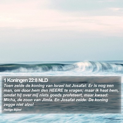1 Koningen 22:8 NLD Bible Verse Image