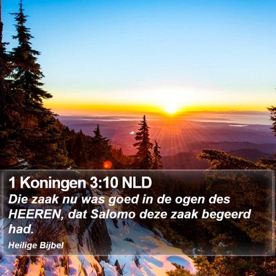 1 Koningen 3:10 NLD Bible Verse Image