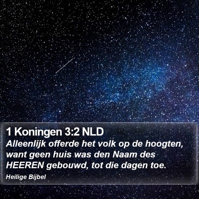 1 Koningen 3:2 NLD Bible Verse Image