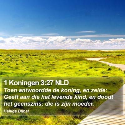 1 Koningen 3:27 NLD Bible Verse Image