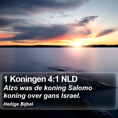 1 Koningen 4:1 NLD Bible Verse Image