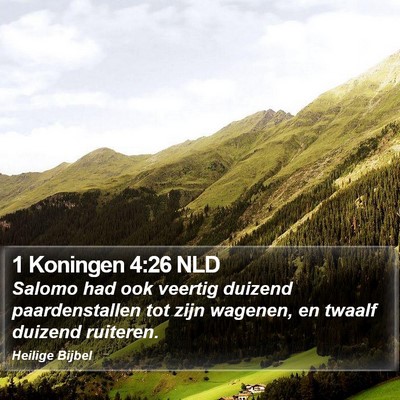 1 Koningen 4:26 NLD Bible Verse Image