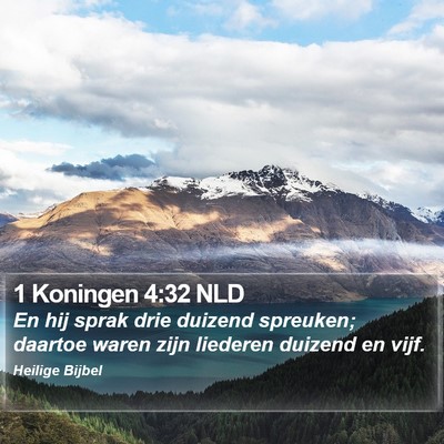 1 Koningen 4:32 NLD Bible Verse Image