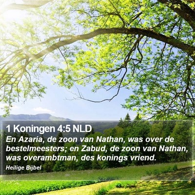 1 Koningen 4:5 NLD Bible Verse Image