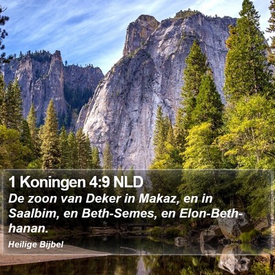 1 Koningen 4:9 NLD Bible Verse Image