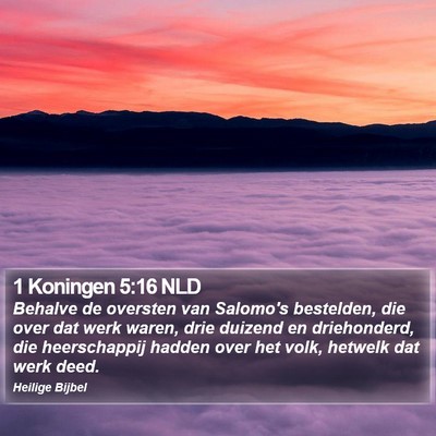 1 Koningen 5:16 NLD Bible Verse Image