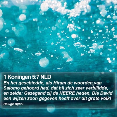 1 Koningen 5:7 NLD Bible Verse Image