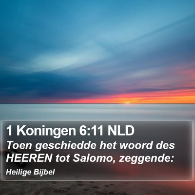 1 Koningen 6:11 NLD Bible Verse Image