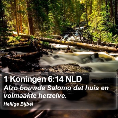 1 Koningen 6:14 NLD Bible Verse Image