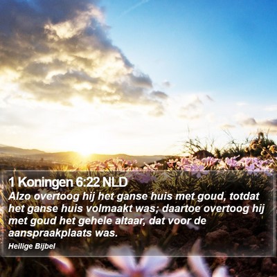 1 Koningen 6:22 NLD Bible Verse Image