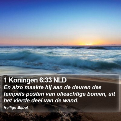 1 Koningen 6:33 NLD Bible Verse Image