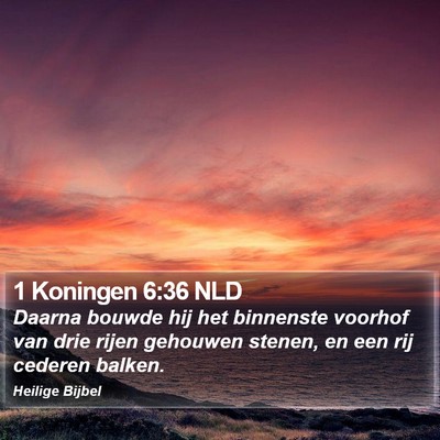 1 Koningen 6:36 NLD Bible Verse Image