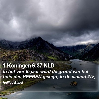 1 Koningen 6:37 NLD Bible Verse Image