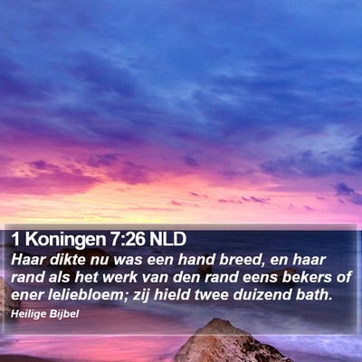 1 Koningen 7:26 NLD Bible Verse Image