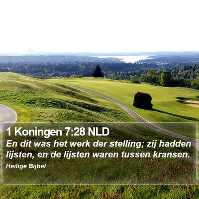 1 Koningen 7:28 NLD Bible Verse Image
