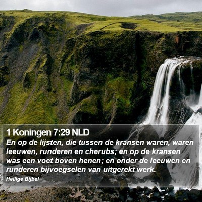 1 Koningen 7:29 NLD Bible Verse Image