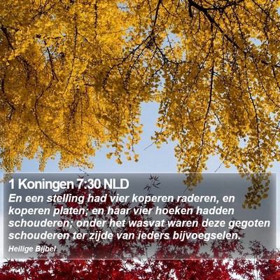 1 Koningen 7:30 NLD Bible Verse Image