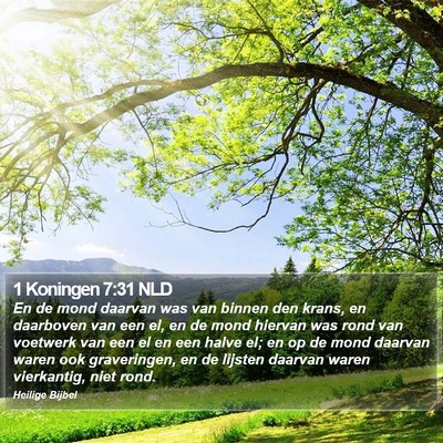 1 Koningen 7:31 NLD Bible Verse Image