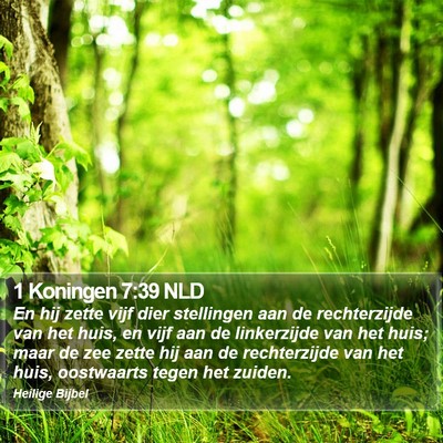 1 Koningen 7:39 NLD Bible Verse Image
