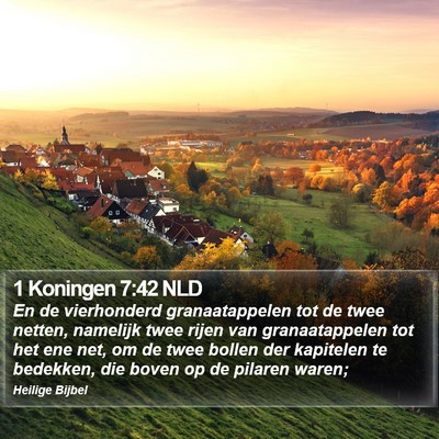 1 Koningen 7:42 NLD Bible Verse Image