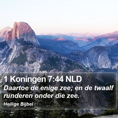 1 Koningen 7:44 NLD Bible Verse Image