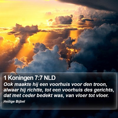 1 Koningen 7:7 NLD Bible Verse Image