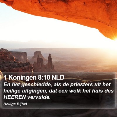 1 Koningen 8:10 NLD Bible Verse Image
