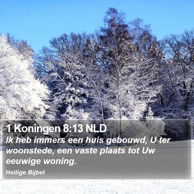 1 Koningen 8:13 NLD Bible Verse Image
