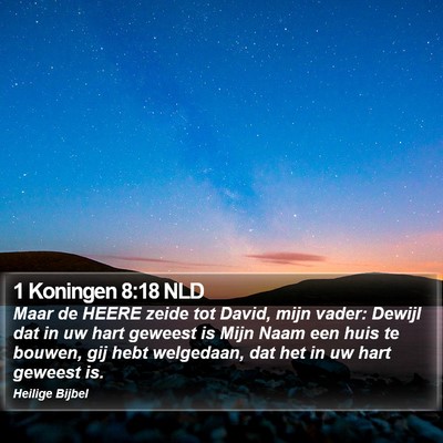 1 Koningen 8:18 NLD Bible Verse Image