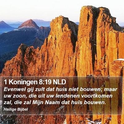 1 Koningen 8:19 NLD Bible Verse Image