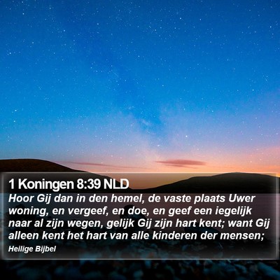 1 Koningen 8:39 NLD Bible Verse Image