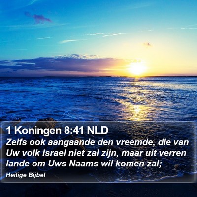 1 Koningen 8:41 NLD Bible Verse Image