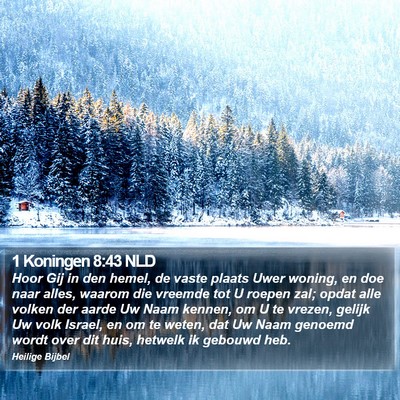 1 Koningen 8:43 NLD Bible Verse Image