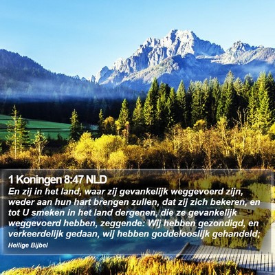 1 Koningen 8:47 NLD Bible Verse Image