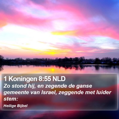 1 Koningen 8:55 NLD Bible Verse Image