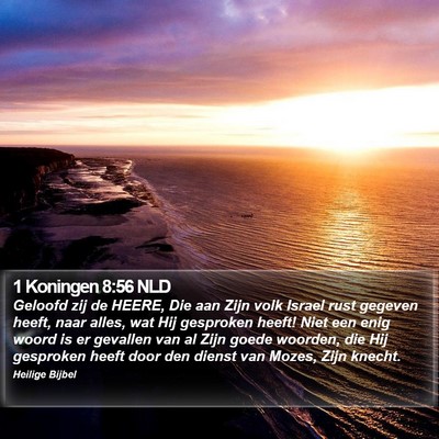 1 Koningen 8:56 NLD Bible Verse Image