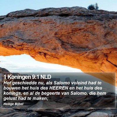 1 Koningen 9:1 NLD Bible Verse Image