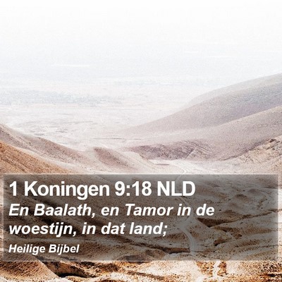1 Koningen 9:18 NLD Bible Verse Image
